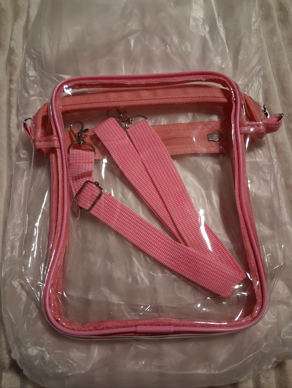 PVC Clear Messenger Bag - Picture 3 of 4